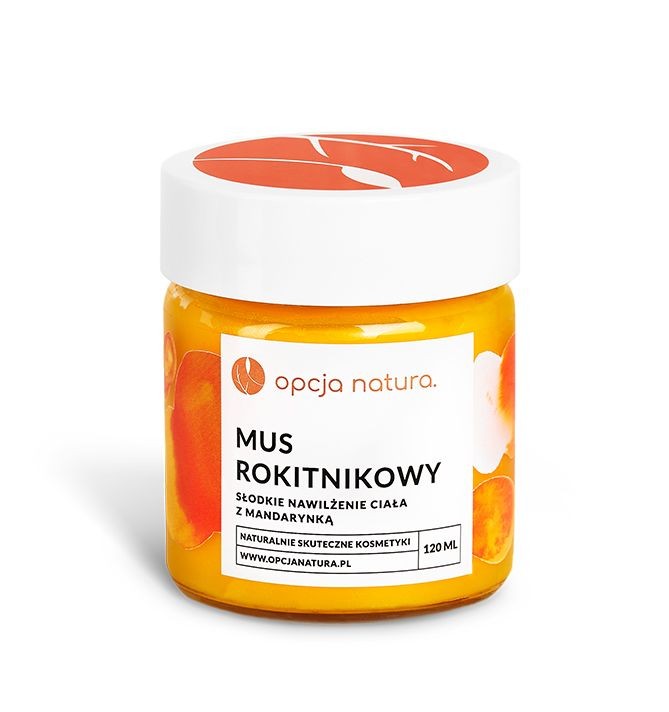 Mus rokitnikowy, słodkie nawilżanie ciała, 120 ml, Opcja Natura