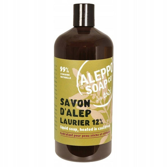 Mydło Aleppo oliwkowo-laurowe w płynie, 12% oleju laurowego, 1l, Aleppo Soap Co. by Tadé