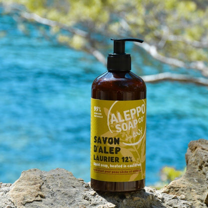 Mydło Aleppo oliwkowo-laurowe w płynie, 12% oleju laurowego, 500 ml, Aleppo Soap Co. by Tadé