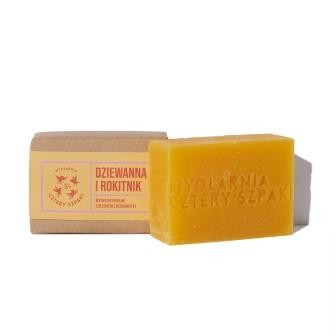 Mydło Dziewanna i Rokitnik z olejkiem z Bergamotki, 110 g, Cztery Szpaki