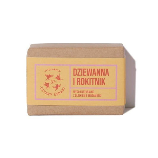 Mydło Dziewanna i Rokitnik z olejkiem z Bergamotki, 110 g, Cztery Szpaki