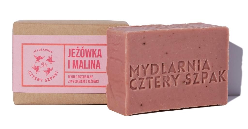 Mydło Jeżówka i Malina z wyciągiem z jeżówki, 110 g, Cztery Szpaki