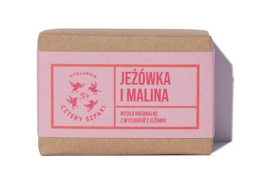 Mydło Jeżówka i Malina z wyciągiem z jeżówki, 110 g, Cztery Szpaki