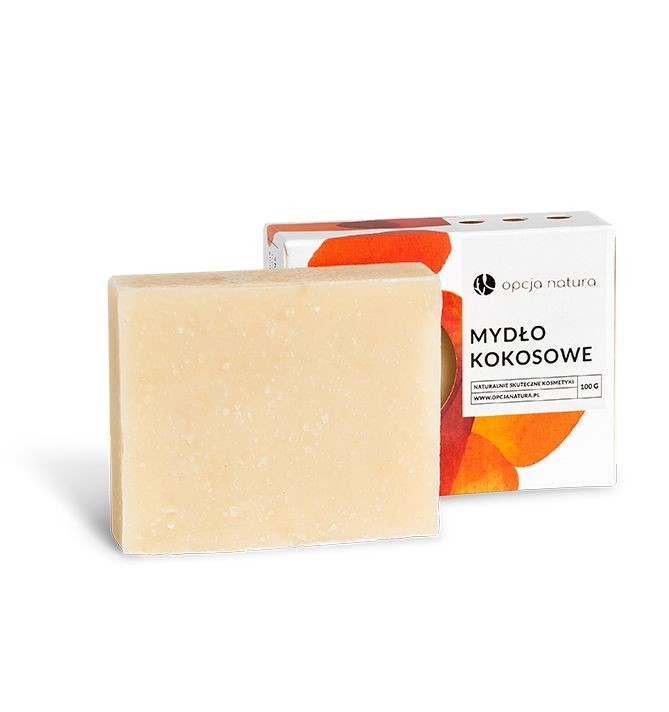 Mydło kokosowe, delikatne i nawilżające, 100 g, Opcja Natura