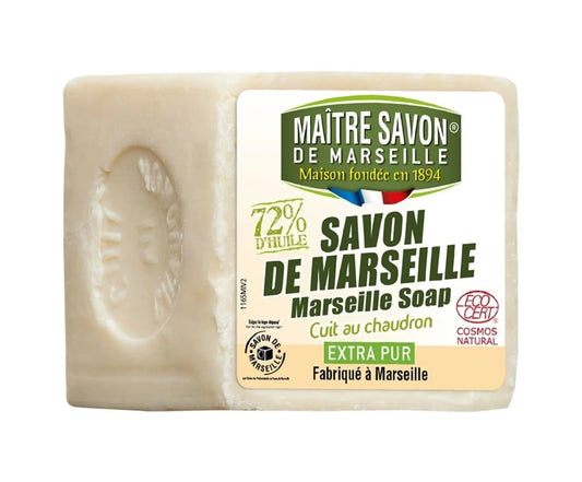Mydło marsylskie EXTRA PUR, certyfikowane ECOCERT, 500 g, Maitre Savon de Marseille