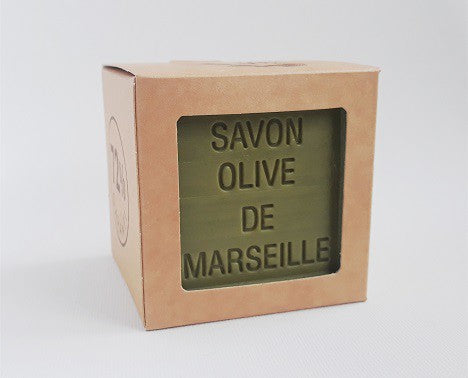 Mydło marsylskie, kostka, OLIWKA, w kartoniku, 300 g, Savonnerie de la Licorne