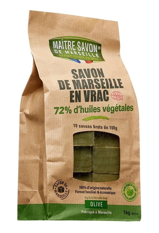 Mydło marsylskie OLIWKA, certyfikowane ECOCERT, 10x100 g, Maitre Savon de Marseille