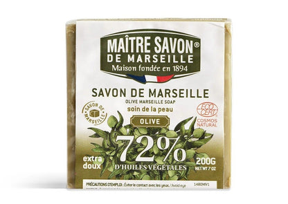 Mydło marsylskie OLIWKA, certyfikowane ECOCERT, 200 g, Maitre Savon de Marseille