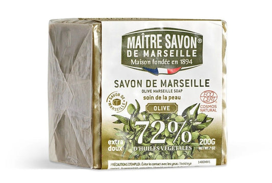 Mydło marsylskie OLIWKA, certyfikowane ECOCERT, 200 g, Maitre Savon de Marseille