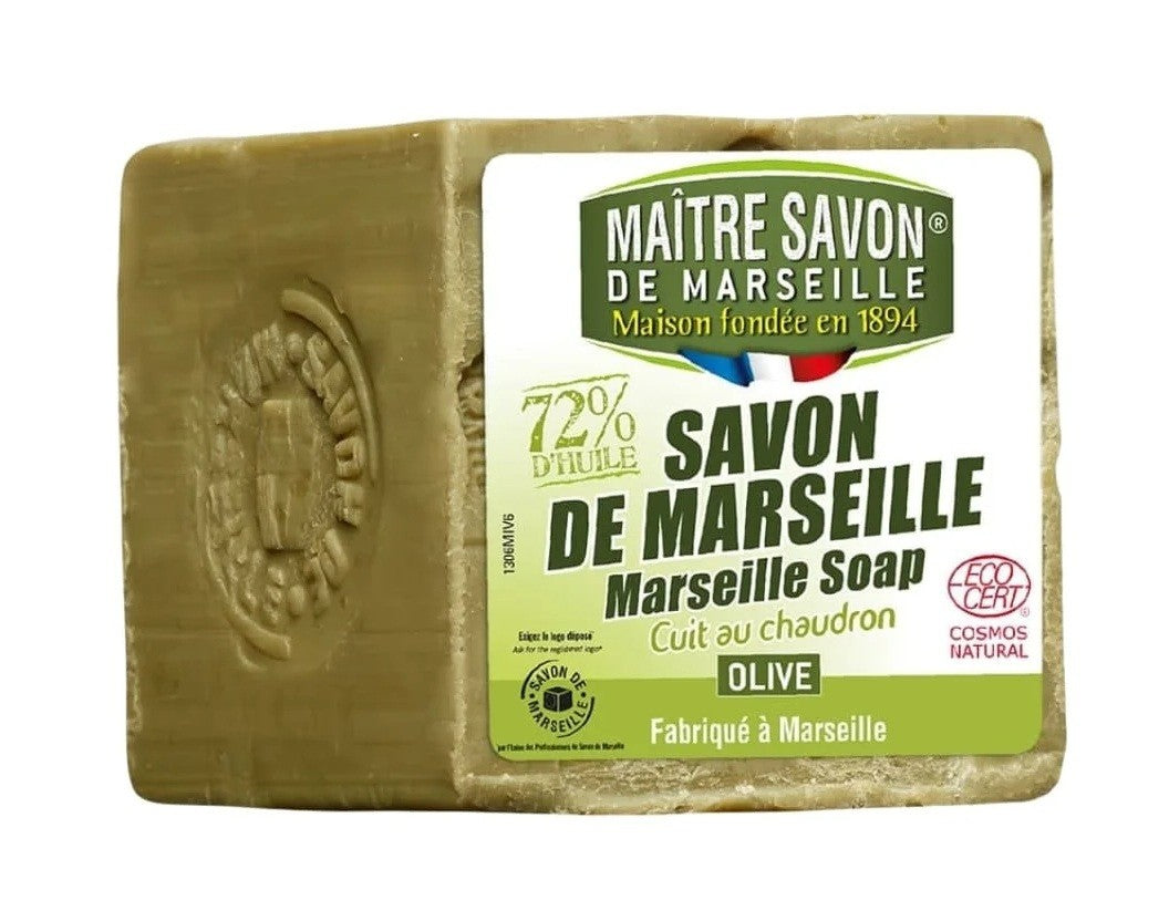 Mydło marsylskie OLIWKA, certyfikowane ECOCERT, 500 g, Maitre Savon de Marseille