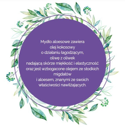 Mydło Marsylskie Prowansalskie ALOES, bez oleju palmowego, 72%, 100g, Le Chatelard 1802