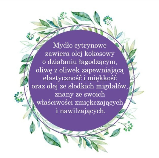Mydło Marsylskie Prowansalskie CYTRYNA, bez oleju palmowego, 72%, 100g, Le Chatelard 1802