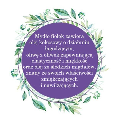 Mydło Marsylskie Prowansalskie FIOŁEK, bez oleju palmowego, 72%, 100g, Le Chatelard 1802