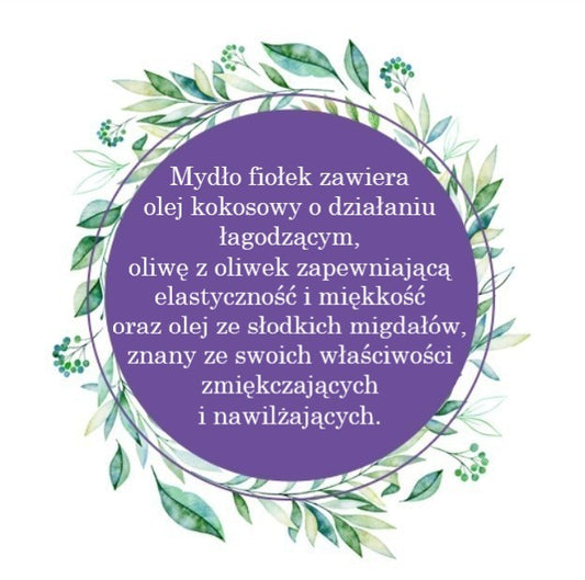 Mydło Marsylskie Prowansalskie FIOŁEK, bez oleju palmowego, 72%, 100g, Le Chatelard 1802