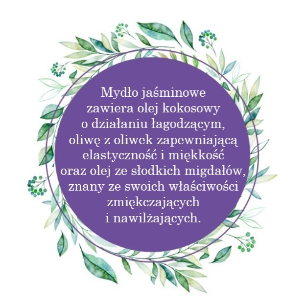 Mydło Marsylskie Prowansalskie JAŚMIN, bez oleju palmowego, 72%, 100g, Le Chatelard 1802