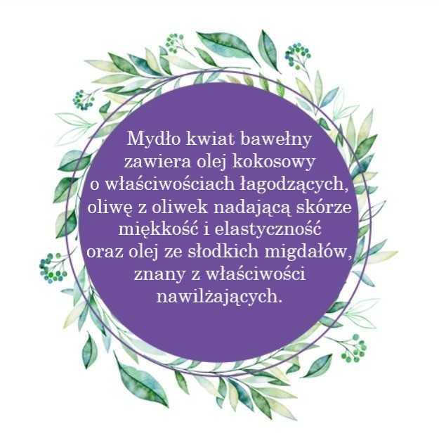 Mydło Marsylskie Prowansalskie KWIAT BAWEŁNY, bez oleju palmowego, 72%, 100g, Le Chatelard 1802