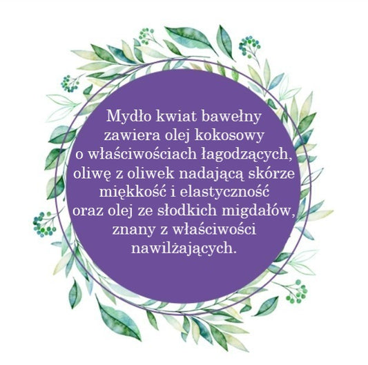 Mydło Marsylskie Prowansalskie KWIAT BAWEŁNY, bez oleju palmowego, 72%, 100g, Le Chatelard 1802