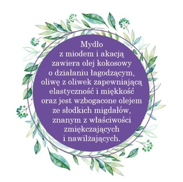 Mydło Marsylskie Prowansalskie MIÓD I AKACJA, bez oleju palmowego, 72%, 100g, Le Chatelard 1802