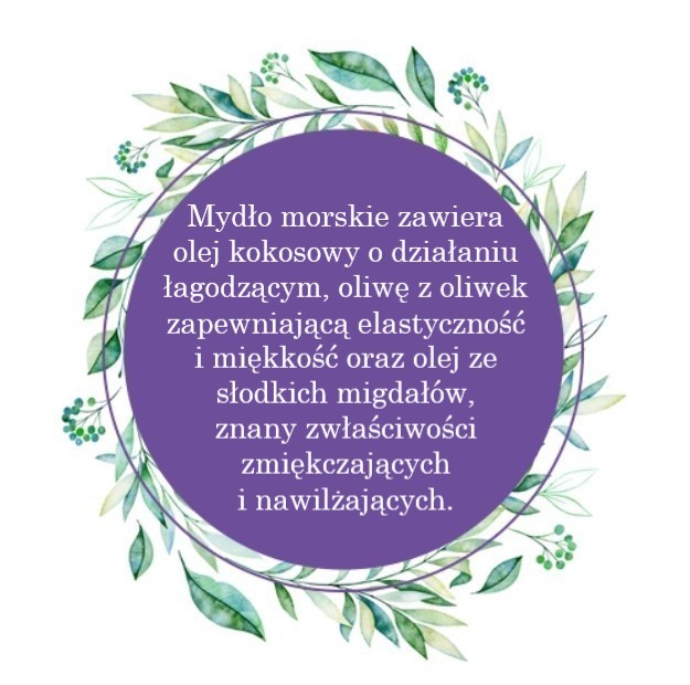 Mydło Marsylskie Prowansalskie MORSKIE, bez oleju palmowego, 72%, 100g, Le Chatelard 1802
