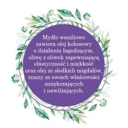 Mydło Marsylskie Prowansalskie WANILIA, bez oleju palmowego, 72%, 100g, Le Chatelard 1802