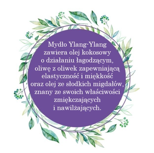 Mydło Marsylskie Prowansalskie YLANG YLANG, bez oleju palmowego, 72%, 100g, Le Chatelard 1802