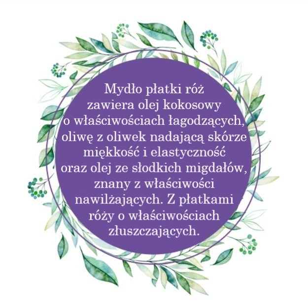 Mydło Marsylskie Prowansalskie Z PŁATKAMI RÓŻY, bez oleju palmowego, 72%, 100g, Le Chatelard 1802