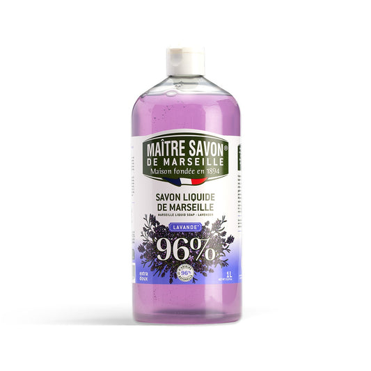 Mydło Marsylskie w płynie, LAWENDA, extra doux, 1l, Maitre Savon de Marseille