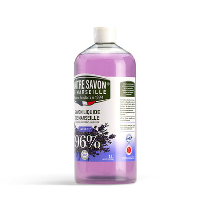 Mydło Marsylskie w płynie, LAWENDA, extra doux, 1l, Maitre Savon de Marseille