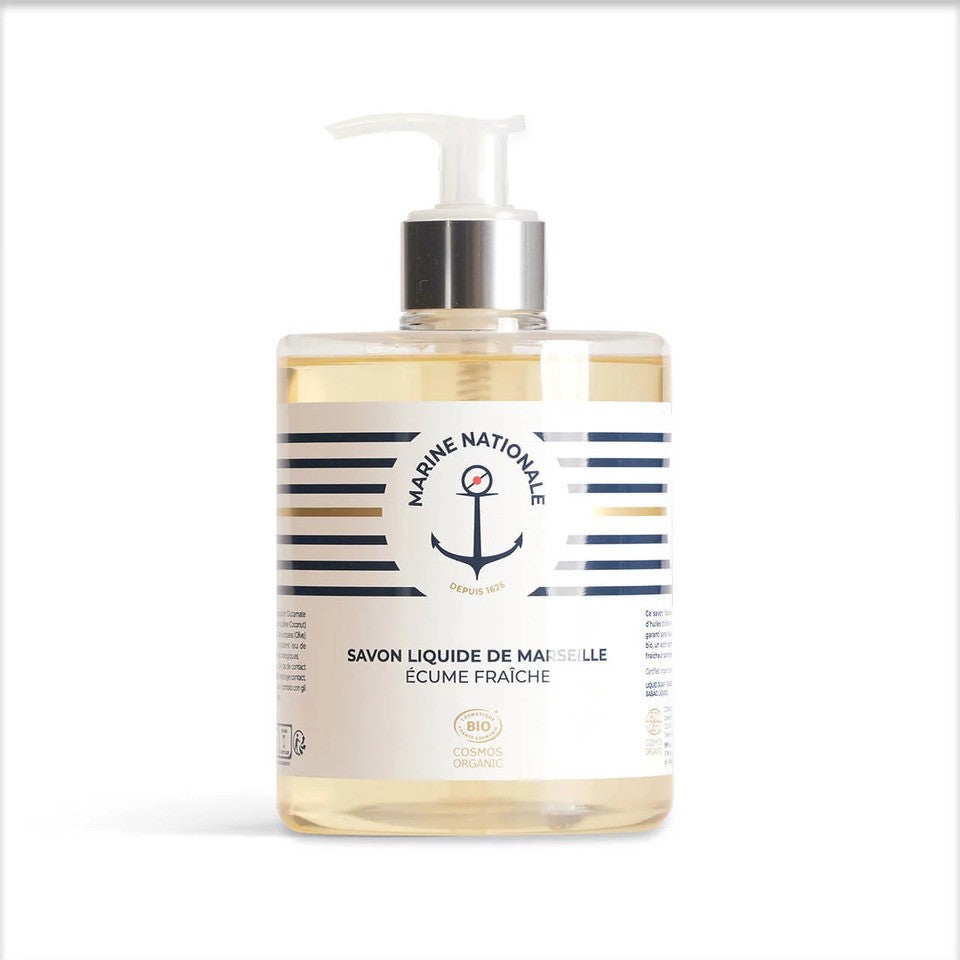 Mydło Marsylskie w płynie MORSKA PIANA, ECOCERT, 500ml, Marine Nationale, La Corvette