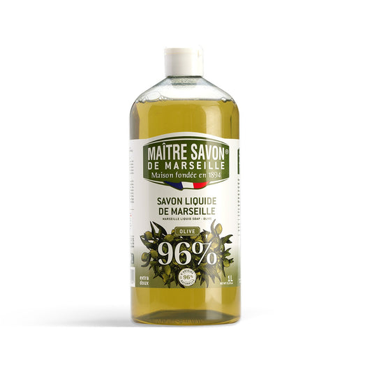 Mydło Marsylskie w płynie, OLIWKA, extra doux, 1l, Maitre Savon de Marseille