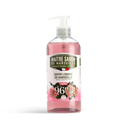 Mydło Marsylskie w płynie, RÓŻA, extra doux, 1l, Maitre Savon de Marseille