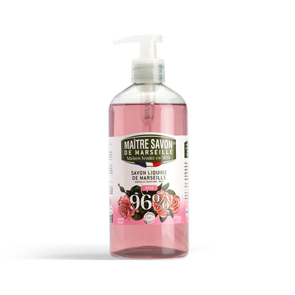 Mydło Marsylskie w płynie, RÓŻA, extra doux, 500 ml, Maitre Savon de Marseille