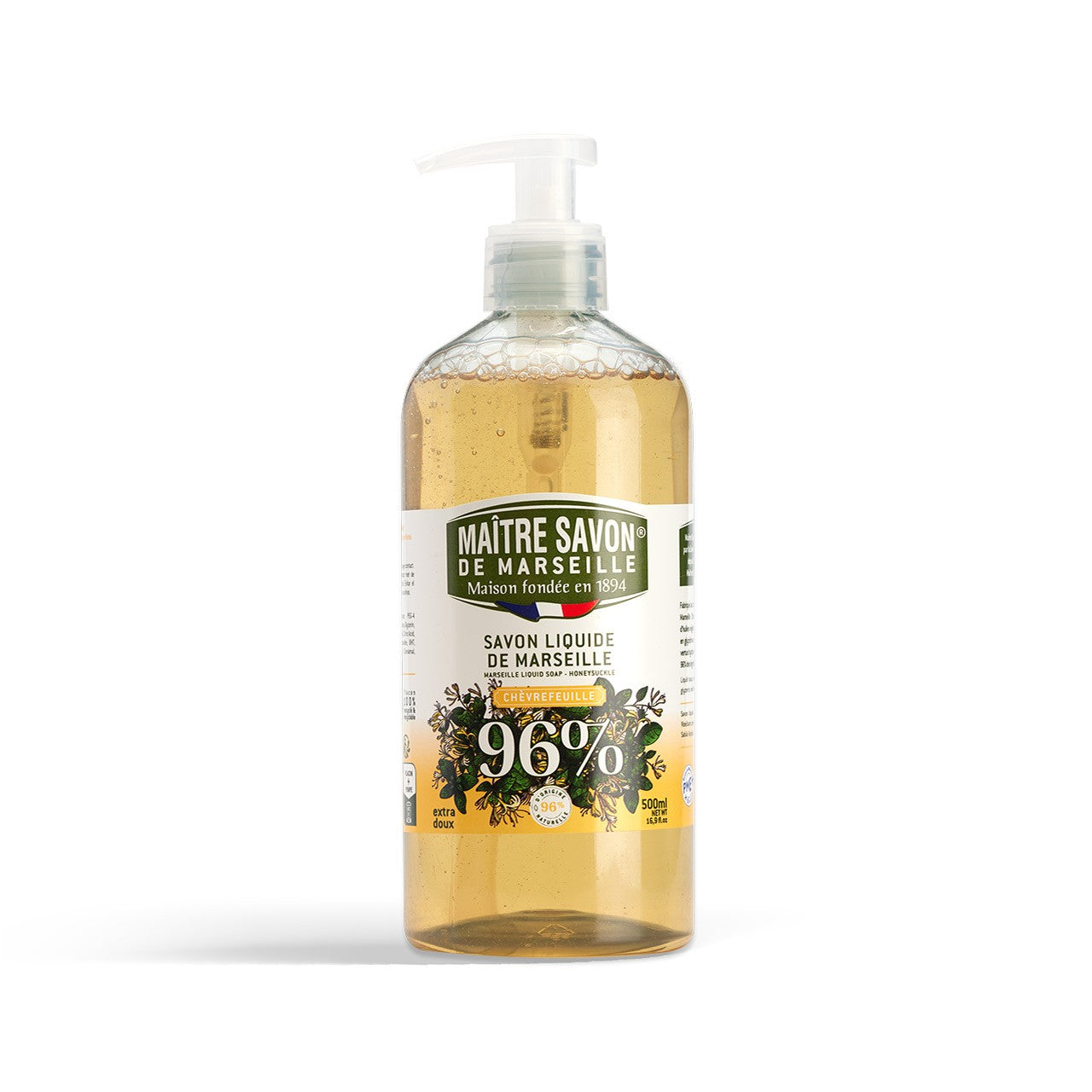 Mydło Marsylskie w płynie, WICIOKRZEW, extra doux, 500 ml, Maitre Savon de Marseille