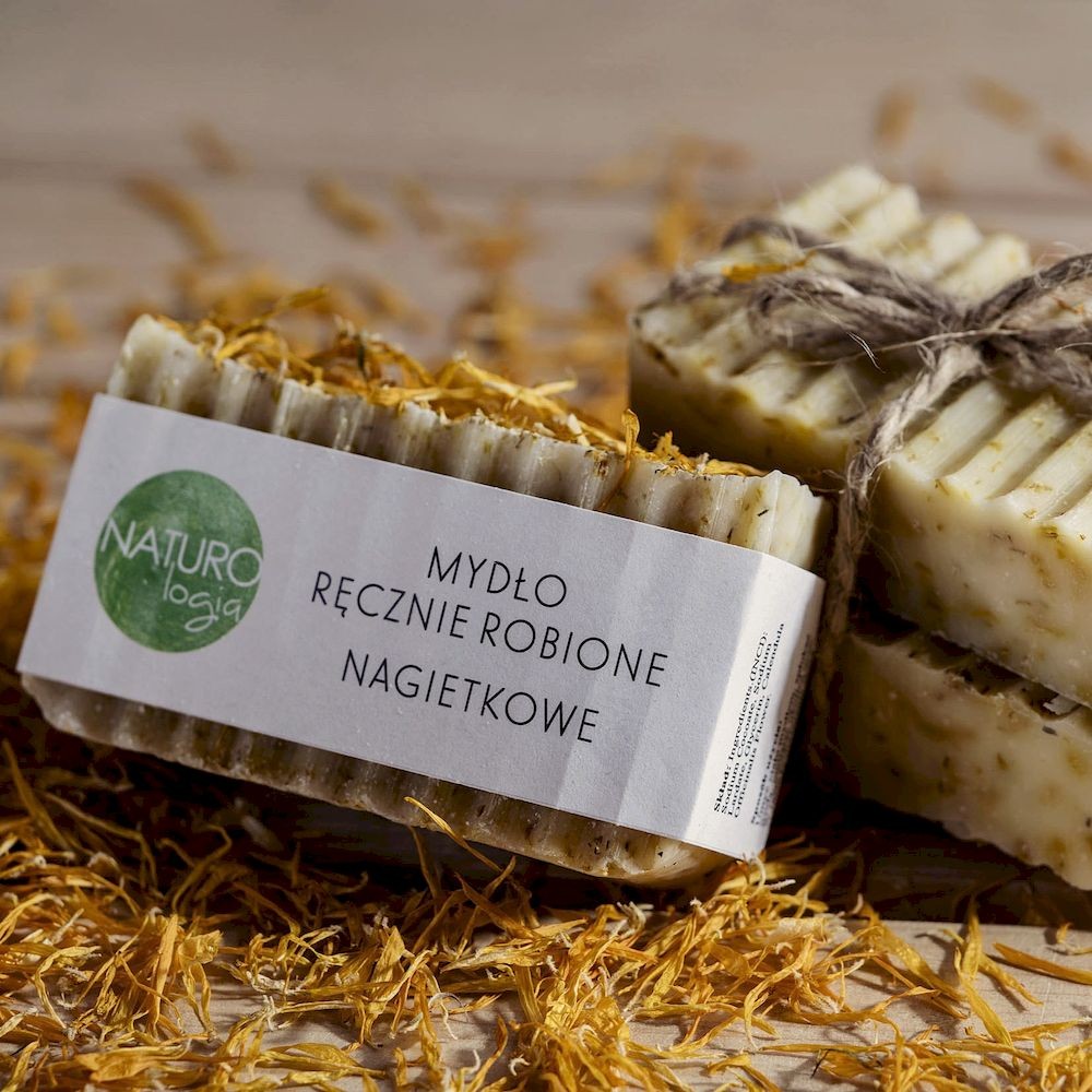 Mydło ręcznie robione, Nagietkowe, 100 g, Naturologia