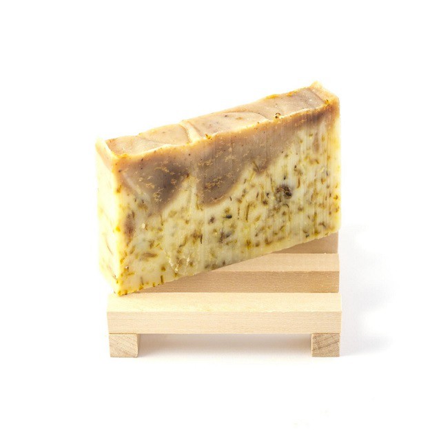 Mydło naturalne z woskiem pszczelim, Nagietek w słodkiej pomarańczy, 90 g, Miodowa Mydlarnia