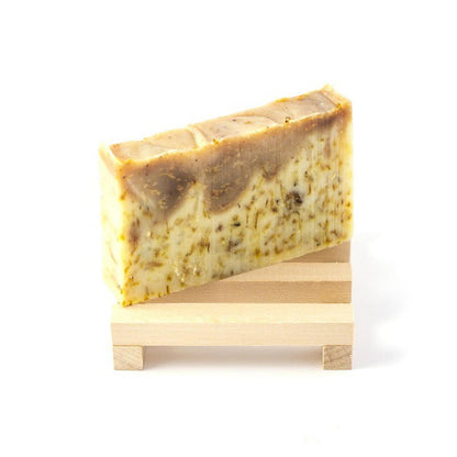 Mydło naturalne z woskiem pszczelim, Nagietek w słodkiej pomarańczy, 90 g, Miodowa Mydlarnia