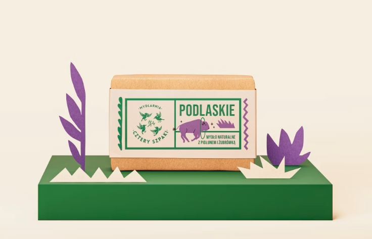 Mydło Podlaskie, naturalne, 110 g, Cztery Szpaki