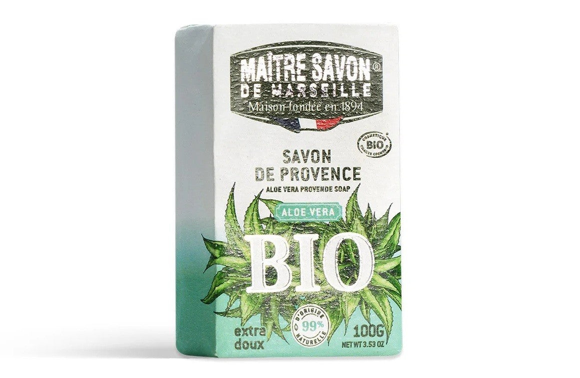 Mydło prowansalskie, ALOES, COSMOS ORGANIC, 100 g, Maitre Savon de Marseille