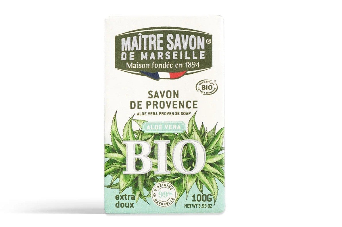 Mydło prowansalskie, ALOES, COSMOS ORGANIC, 100 g, Maitre Savon de Marseille