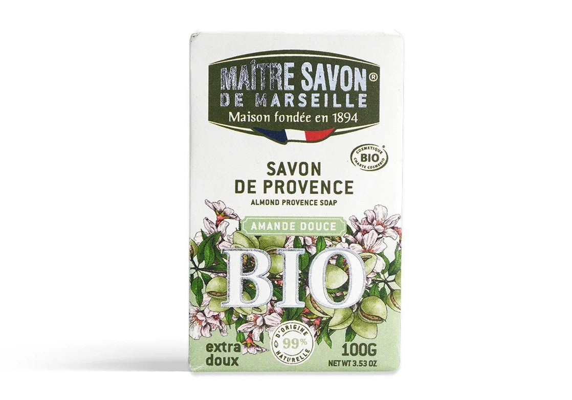 Mydło prowansalskie, MIGDAŁ, COSMOS ORGANIC, 100 g, Maitre Savon de Marseille