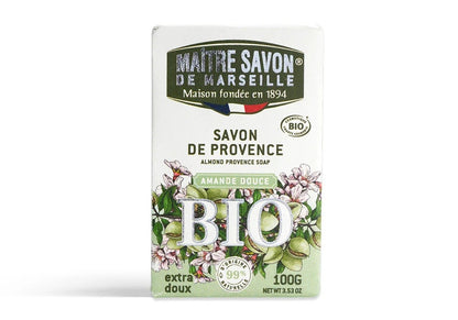 Mydło prowansalskie, MIGDAŁ, COSMOS ORGANIC, 100 g, Maitre Savon de Marseille