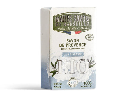 Mydło prowansalskie, OŚLE MLEKO, COSMOS ORGANIC, 100 g, Maitre Savon de Marseille