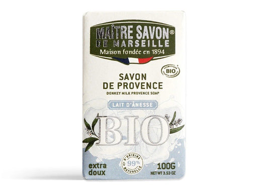 Mydło prowansalskie, OŚLE MLEKO, COSMOS ORGANIC, 100 g, Maitre Savon de Marseille