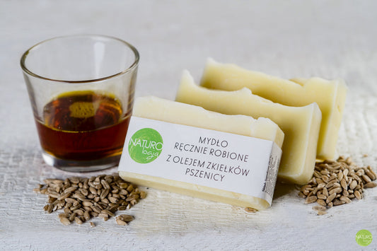 Mydło ręcznie robione, z olejem z kiełków pszenicy, 100 g, Naturologia