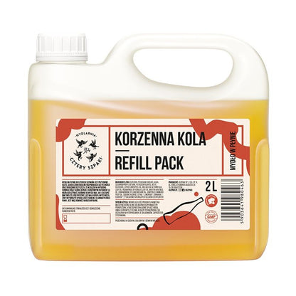 Mydło w płynie Korzenna Kola, uzupełnienie 2l, Cztery Szpaki
