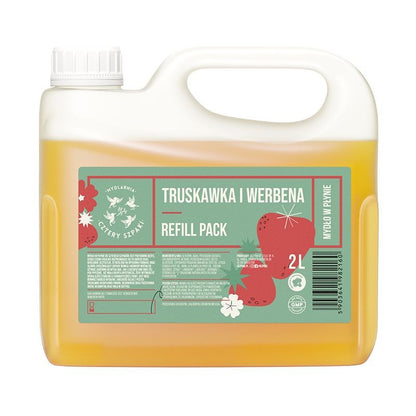 Mydło w płynie, Truskawka i Werbena, uzupełnienie, 2l, Cztery Szpaki