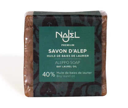 Mydło z Aleppo, 40% oleju laurowego, 60% oliwy z oliwek, 185 g, Najel