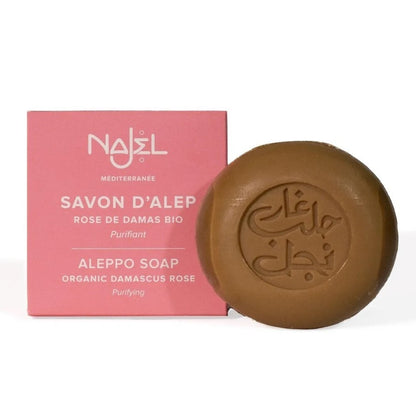 Mydło z Aleppo z różą damasceńską, BIO, 100 g, Najel