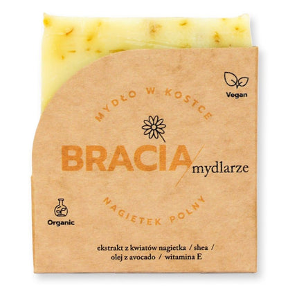 Nagietek polny, mydło w kostce, 120g, Bracia Mydlarze