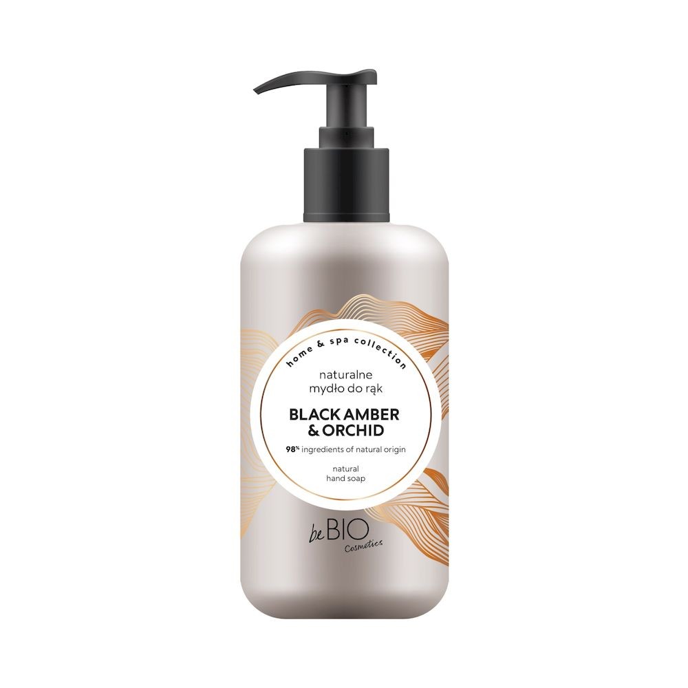 Naturalne mydło do rąk w płynie, Black Home & Spa Collection, Amber & Orchid, 300 ml, beBIO Cosmetics